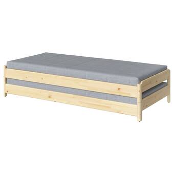 Ikea Utåker stackable bed with 2 mattresses, pine/ågotnes firm, 80x200 cm offer