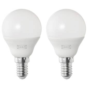 Ikea Solhetta led bulb e14 470 lumen, globe opal white offer