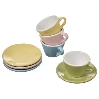 Ikea Duktig 8-piece cup/saucer playset, mixed colours offer