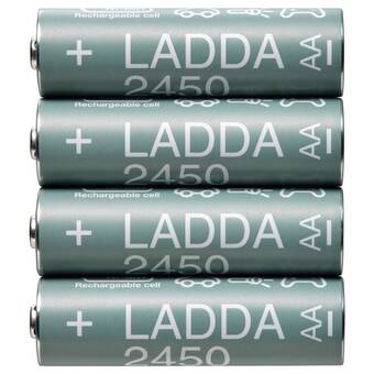 Ikea Ladda rechargeable battery, hr06 aa 1.2v, 2450mah offer