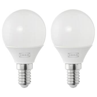 Ikea Solhetta led bulb e14 250 lumen, globe opal white offer
