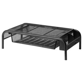 Ikea Brytet monitor stand with drawer, mesh/black offer