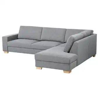 Ikea Sörvallen corner sofa, 4-seat, with open end, right/lejde grey/black offer