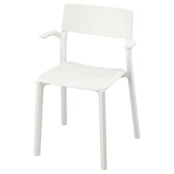 Ikea Janinge chair with armrests, white offer