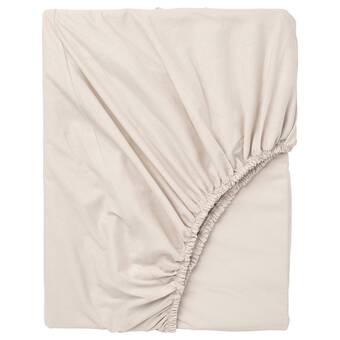 Ikea Dvala fitted sheet, beige, 90x200 cm offer