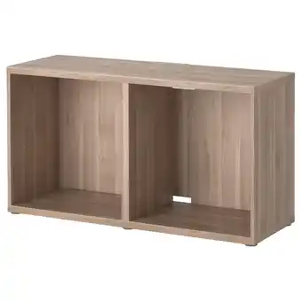 Ikea Bestå tv bench, grey stained walnut effect, 120x40x64 cm offer