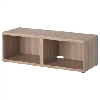 Ikea Bestå tv bench, grey stained walnut effect, 120x40x38 cm offer