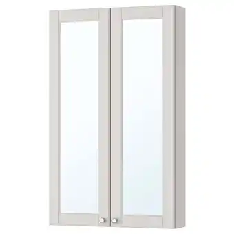 Ikea Godmorgon mirror cabinet with 2 doors, kasjön light grey, 60x14x96 cm offer