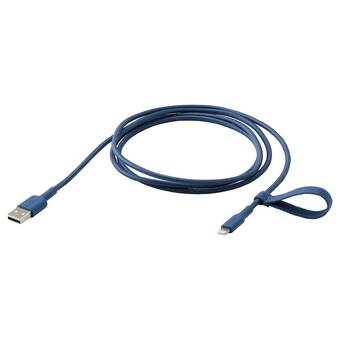 Ikea Lillhult usb-a to lightning, blue, 1.5 m offer