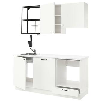 Ikea Enhet kitchen, anthracite/white, 183x63.5x222 cm offer