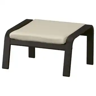 Ikea Poäng footstool, black-brown/glose eggshell offer