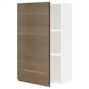 Ikea Metod wall cabinet with shelves, white/voxtorp walnut effect, 60x100 cm offer