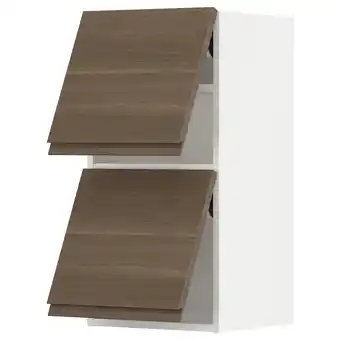 Ikea Metod wall cabinet horizontal w 2 doors, white/voxtorp walnut effect, 40x80 cm offer
