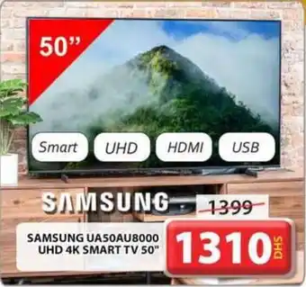 Grand Hyper Market SAMSUNG UA50AU8000 UHD 4K SMART TV 50" offer