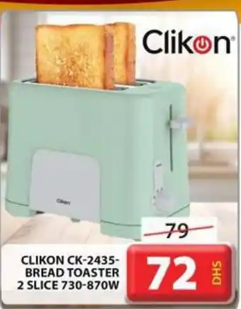 Grand Hyper Market CLIKON CK-2435-BREAD TOASTER 2 SLICE 730-870W offer