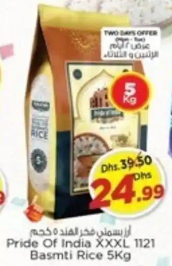 Nesto Pride Of India XXXL 1121 Basmti Rice 5Kg offer
