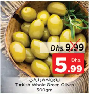 Nesto Turkish Whole Green Olives 500gm offer