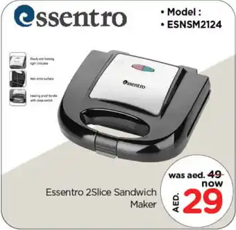 Nesto Essentro 2Slice Sandwich Maker offer