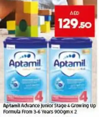 Lulu Hypermarket Aptamil Advance Junior Stage 4 Growing Up Formula From 3-6 Years 900gm x 2 offer