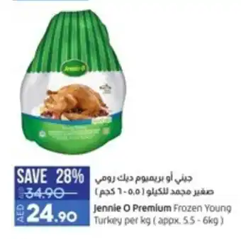 Lulu Hypermarket Jennie O Premium Frozen Young Turkey per kg ( appx, 5.5-6kg) offer
