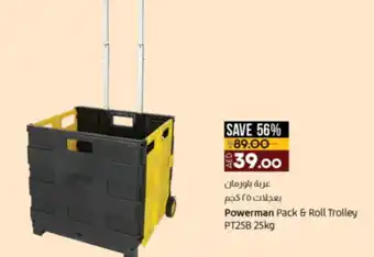 Lulu Hypermarket Powerman Pack & Roll Trolley PT25B 25kg offer