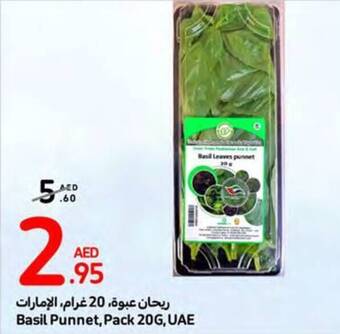 Carrefour Basil Punnet, Pack 20G offer