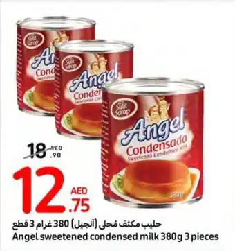 Carrefour Angel sweetened condensed milk 380g 3 pieces offer