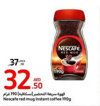 Carrefour Nescafe red mug instant coffee 190g offer