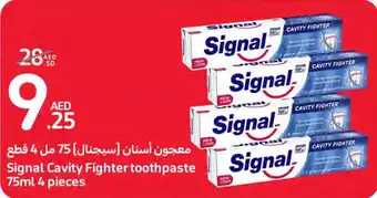 Carrefour Signal Cavity Fighter toothpaste 75ml 4 pieces offer