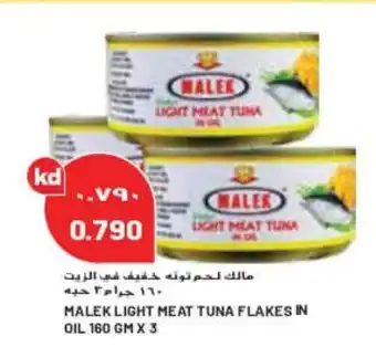 Grand Mall Sharjah MALEK LIGHT MEAT TUNA FLAKES IN OIL 160 GM x 3 offer