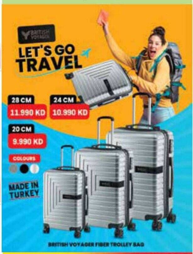 BRITISH VOYAGER FIBER TROLLEY BAG 20cm offer at Grand Mall Sharjah