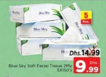 Nesto Blue Sky Soft Facial Tissue 2Ply 5 x 150's offer