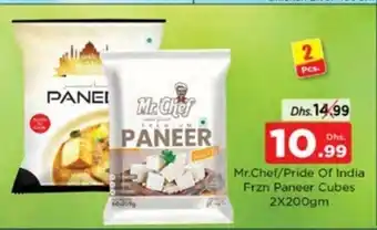 Nesto Mr.Chef / Pride Of India Frzn Paneer Cubes 2 x 200gm offer