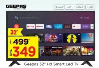 Nesto Geepas 32" Hd Smart Led Tv offer