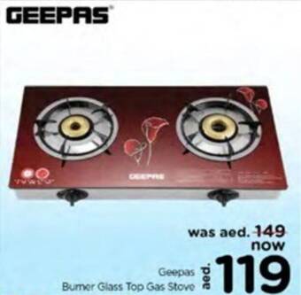 Nesto Geepas Burner Glass Top Gas Stove offer