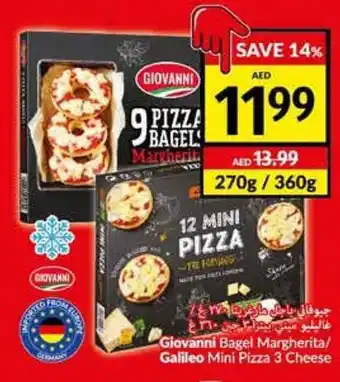 Viva Giovanni Bagel Margherita/ Galileo Mini Pizza 3 Cheese offer
