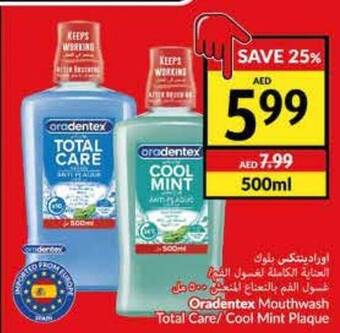 Viva Oradentex Mouthwash Total Care/ Cool Mint Plaque offer