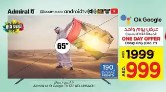 Nesto Admiral UHD Google TV 65" ADLUMSACN offer