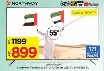 Nesto Northway Frameless 55" UHD Smart LED TV NW55KYEU offer