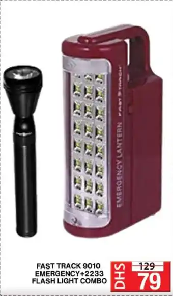 Grand Hyper Market FAST TRACK 9010 EMERGENCY + 2233 FLASH LIGHT COMBO offer