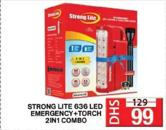 Grand Hyper Market STRONG LITE 636 LED EMERGENCY + TORCH 2IN1 COMBO offer