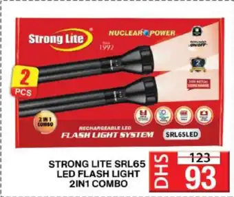 Grand Hyper Market STRONG LITE SRL65 LED FLASH LIGHT 2IN1 COMBO offer
