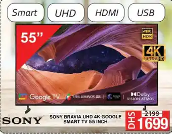 Grand Hyper Market SONY BRAVIA UHD 4K GOOGLE SMART TV 55 INCH offer