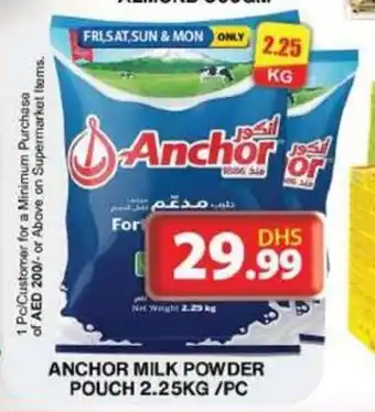 Grand Hyper Market ANCHOR MILK POWDER POUCH 2.25KG/PC offer