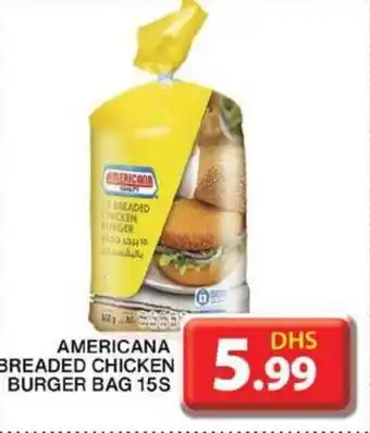 Grand Hyper Market AMERICANA BREADED CHICKEN BURGER BAG 15S offer