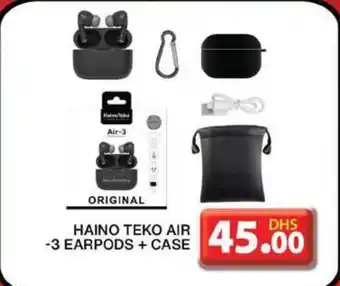 Grand Hyper Market HAINO TEKO AIR -3 EARPODS + CASE offer