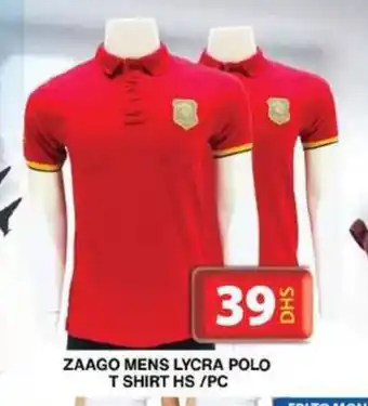 Grand Hyper Market ZAAGO MENS LYCRA POLO T SHIRT HS /PC offer