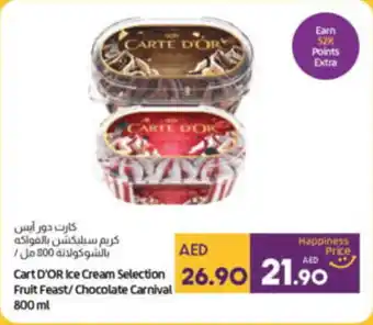 Lulu Hypermarket Cart D'OR Ice Cream Selection Fruit Feast/Chocolate Carnival offer