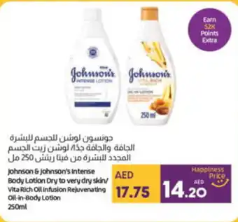 Lulu Hypermarket Johnson & Johnson's intense Body Lotion offer