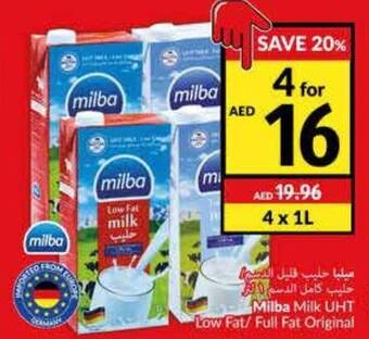 Viva Milba Milk UHT Low Fat/ Full Fat Original offer